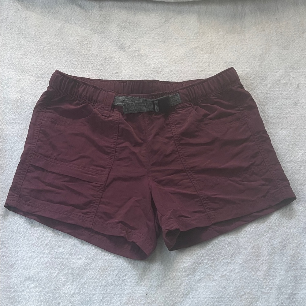 The North Face Women's Magenta Outdoor Cargo Shorts with Webbing Belt